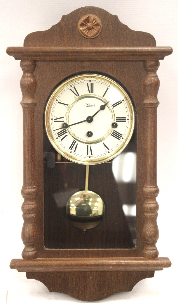 Vintage HERMLE Small Mechanical KeyWound Wall Clock with Chimes