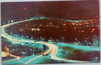 Corpus Christi Harbor Bridge 1966 Posted Vintage Chrome Postcard B4