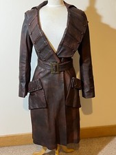 L.a.m.b. Gwen Stefani Pirate Steampunk Leather Coat 8 Uk/ 4 Us