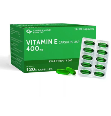 Vitamin E 400mg Capsules for Face and Hair 100% Natural Vitamin-E - 120 caps.