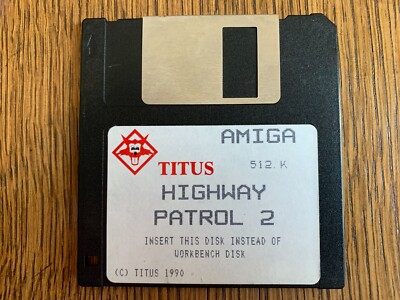 HIGHWAY PATROL 2 TITUS GAME AMIGA COMPUTER 3.5'' INCH FLOPPY EXCELLENT CONDITION
