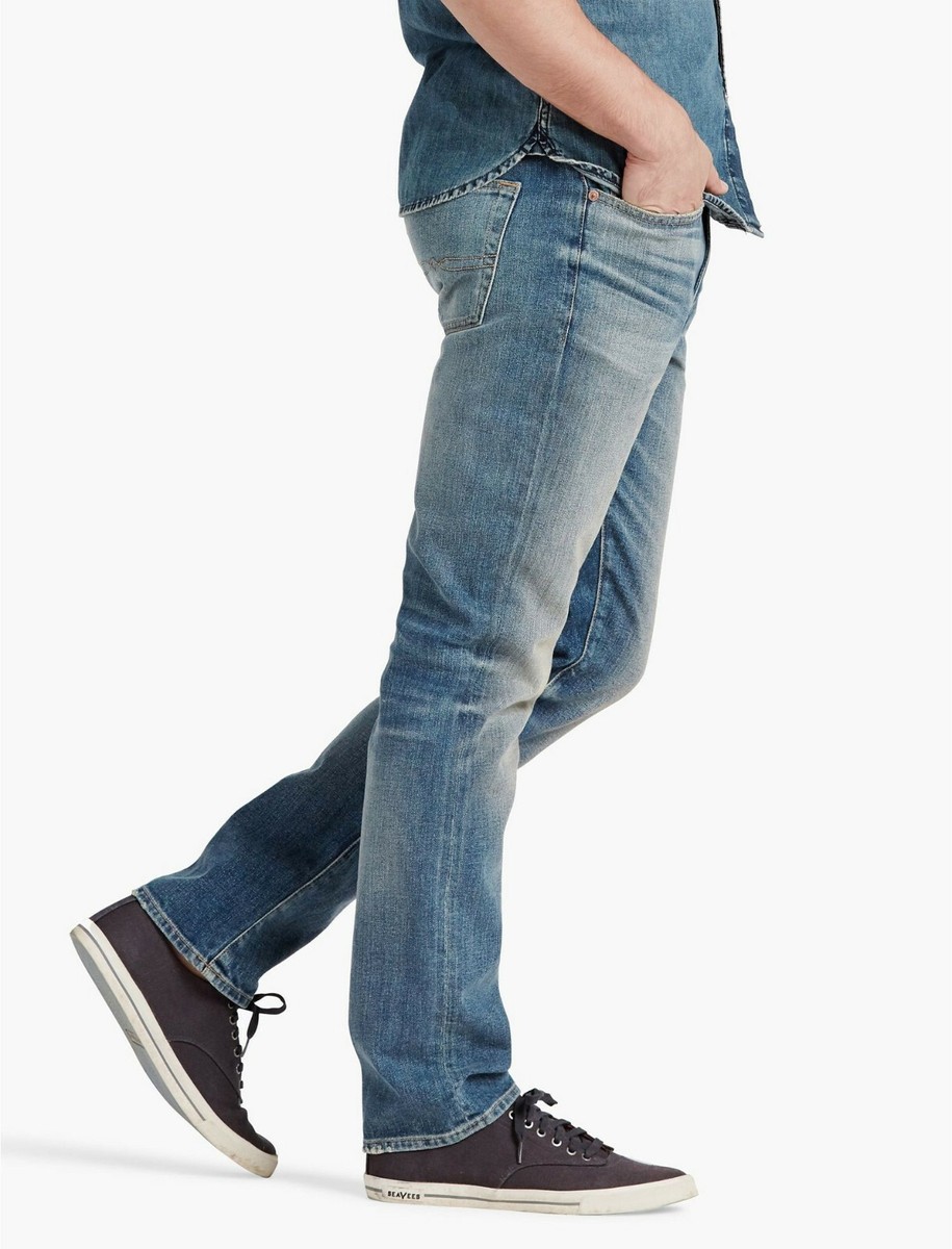 Lucky Brand 121 Mens Slim Fit Straight Stretch Denim Jeans in