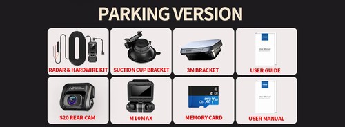 2K 1440P Dash Cam for Car DVR 4CH 360 Camera Parking Monitor & GPS Night Vision - Picture 12 of 26