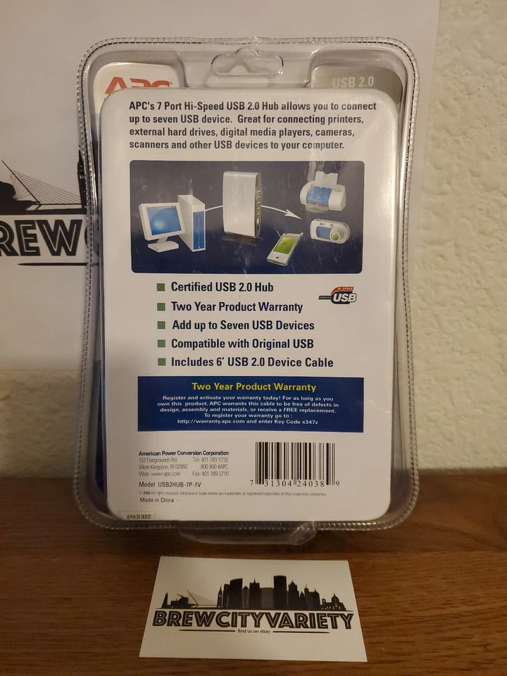 APC USB 2.0 7-Port Hub Brand New factory sealed free shipping - Image 2 of 2
