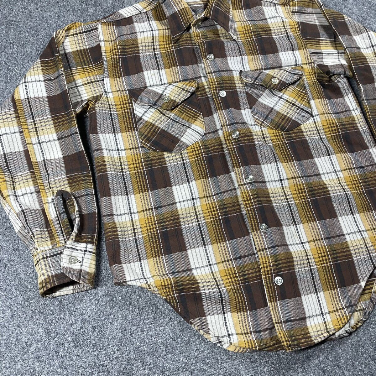 VINTAGE 60s OshKosh 100% Cotton Flannel Shirt Size Small VINTAGE 60s OshKosh 100% Cotton Flannel Shirt Size Small