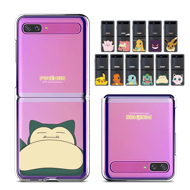 For Samsung Galaxy Z Flip Clear Hard Case with Pokemon characters