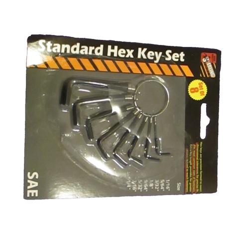 Snap-on awsg800a 8 pc t-shaped/l-shaped comboination hex wrench