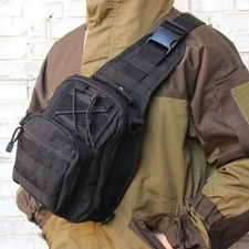 1 PC Black Shoulder Tactical Backpack Camping Travel Hiking Trekking Bag Outdoor