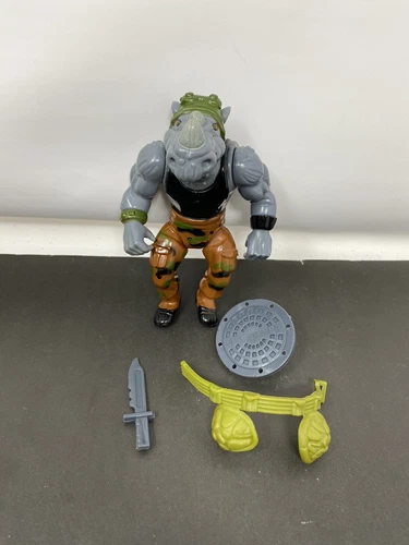 1988 Rocksteady TMNT VINTAGE Action Figure ORIGINAL Teenage Mutant Ninja Turtles