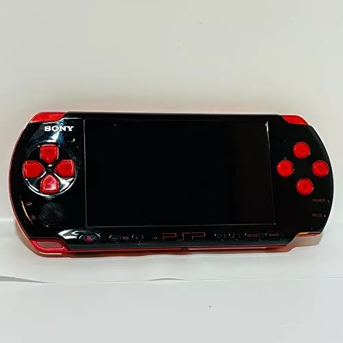 Sony Playstation Portable PSP 3000 Series Handheld Gaming Console System  (Red/Black) (Renewed)