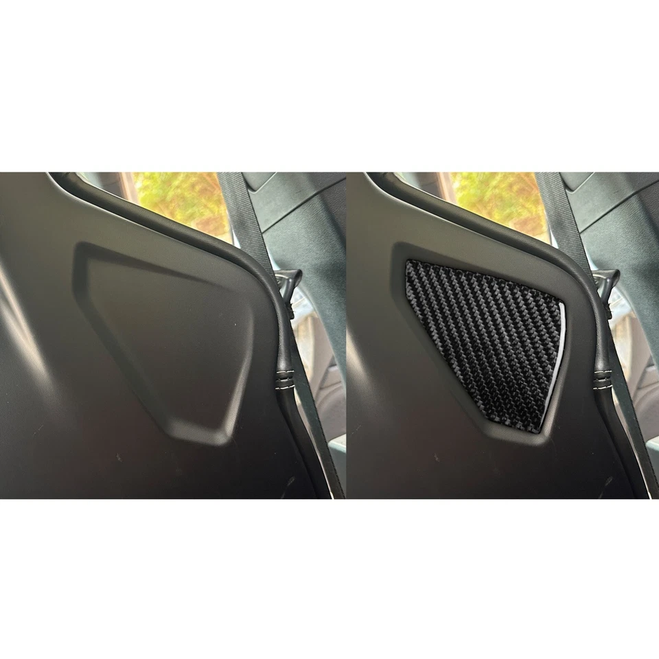 Cubierta de reposacabezas interior de fibra de carbono real para Seat Leon MK2 05-12 Foto 4 de 4