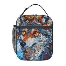 Insulated Lunch Box for Girls Boys Men Women Adults Kids Wolf Lunch Box for W...