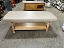 Adjustable Flat Top Clinician Massage Treatment Exam Therapy Table, Oakworks
