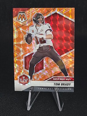 Tom Brady 2021 Panini Mosaic NFL Orange Reactive SuperBowl MVP Tampa Bay