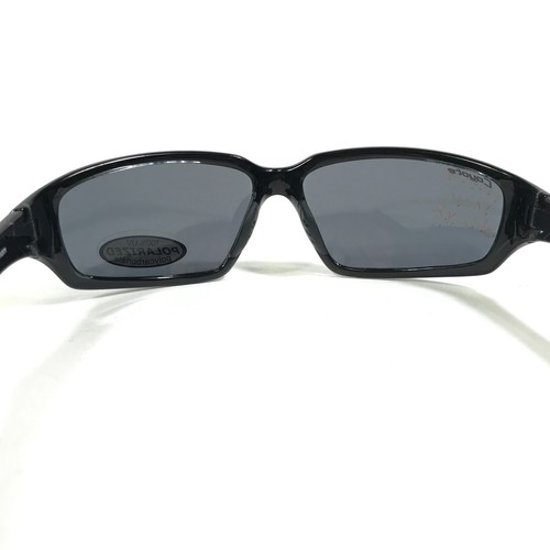 Coyote Sunglasses TR90 Venom Black Square Wrap Frames with Blue Polarized Lenses - Picture 8 of 11