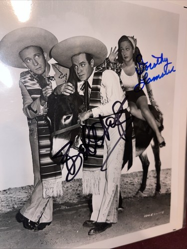Signed Autographed 8 X 10 Photo Dorothy Lamour & Bob Hope Road To Rio COA - Picture 3 of 6