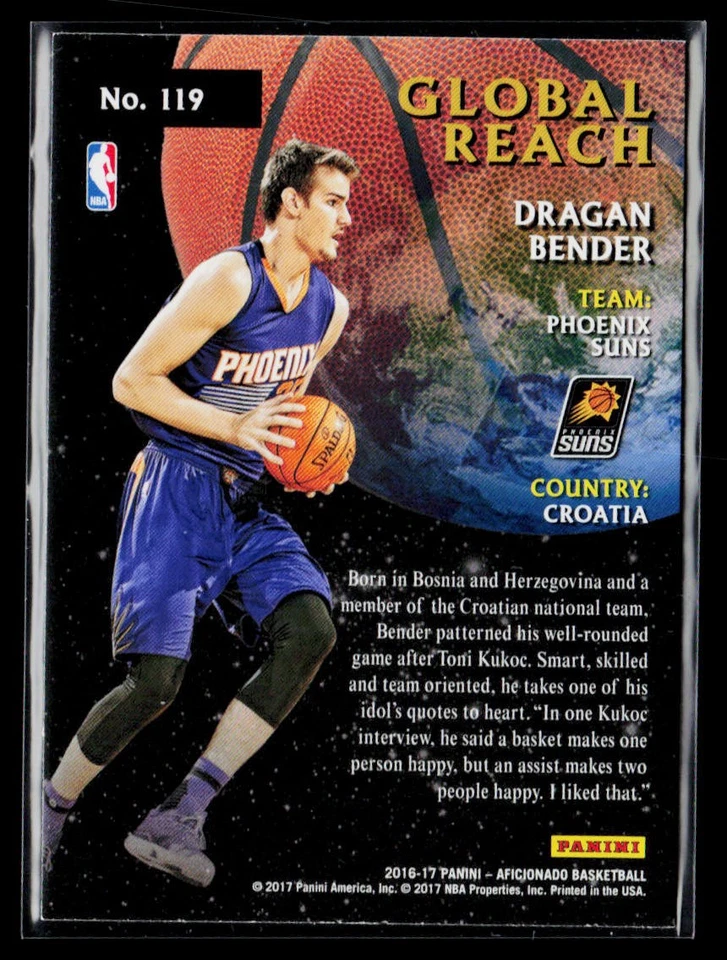 2016-17 Panini Aficionado #119 Dragan Bender - Image 2 of 2