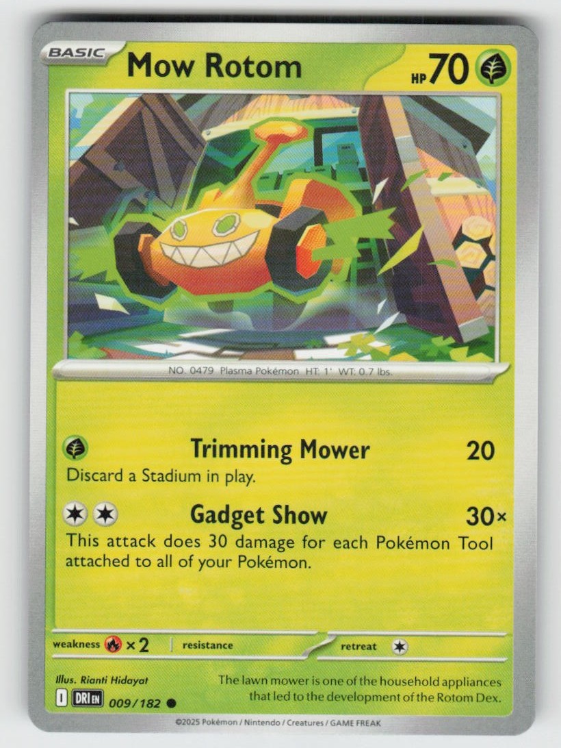 Mow Rotom 009/182 Common Destined Rivals Near Mint