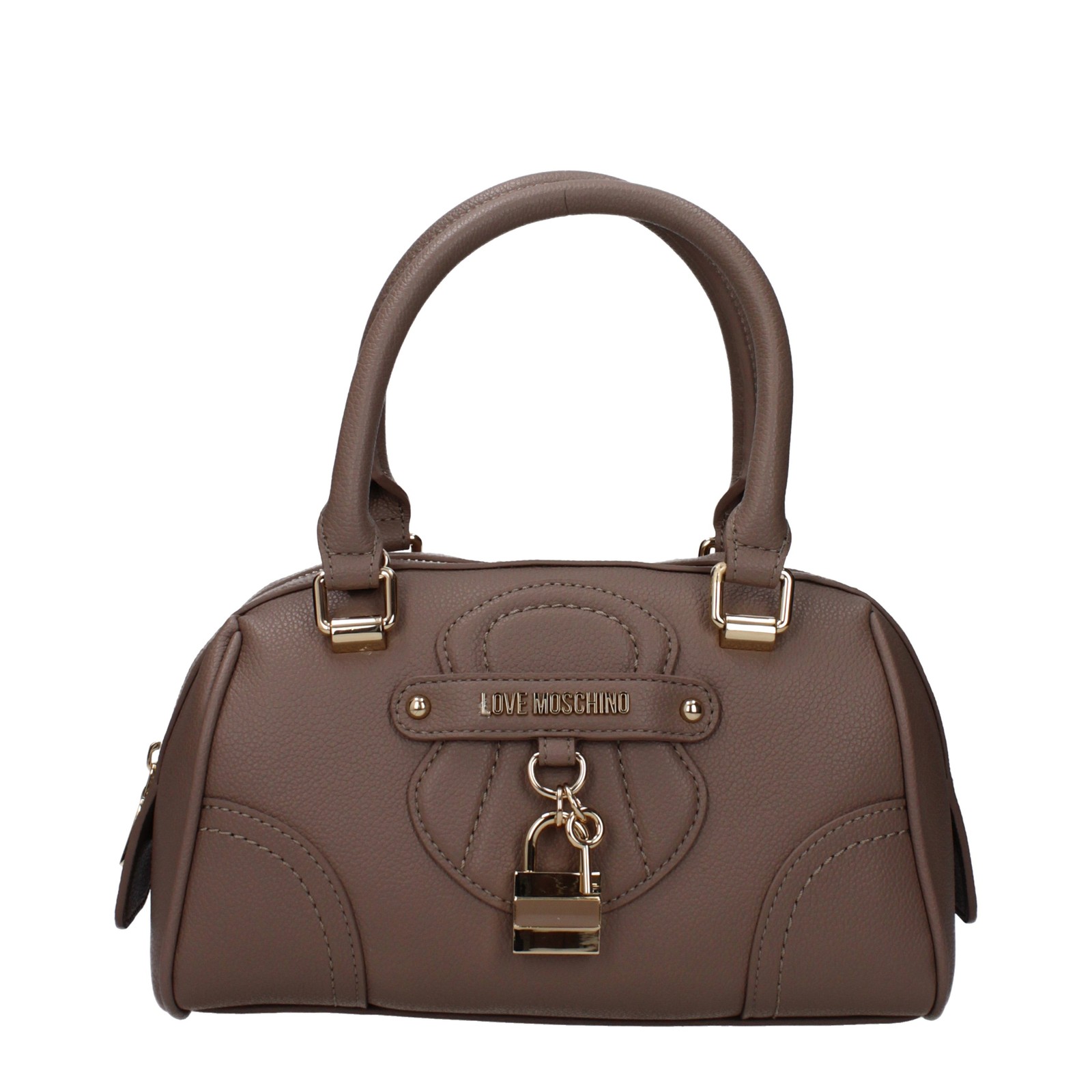 SAOLA Love Moschino Borse a Mano Donna Poliuretano Grigio Tortora