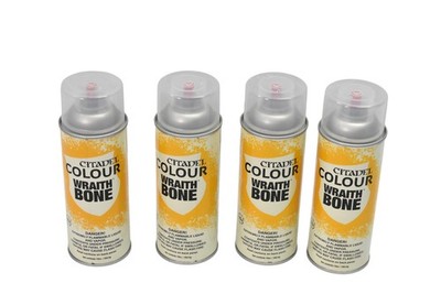 Citadel Colour Wraithbone Spray Paint Primer 10oz Lot of 4 Games Workshop GW