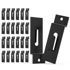 24-PC Slatwall Utility Notch Hangers, Powder-Coated, Slat Wall Hanging Hooks,...