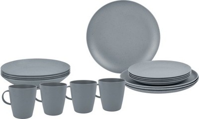 BRUNNER PLA Geschirr-Set Tierra Magma , blau,  für 4 Person, Teile-Nr. 0830155N.