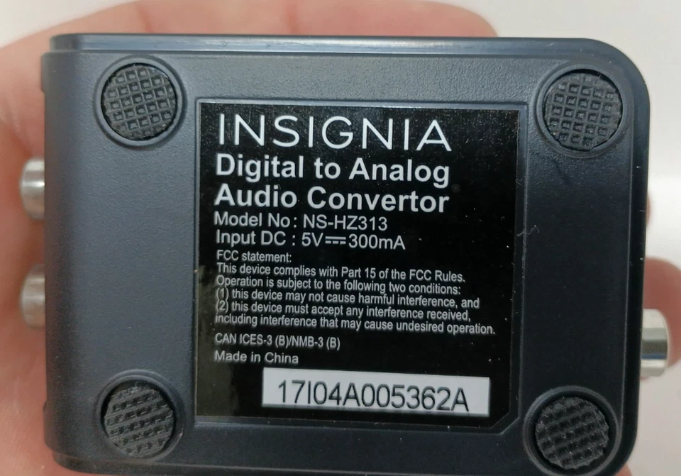 Convertidor óptico/coaxial digital a analógico Insignia NS-HZ313 - negro Foto 4 de 4