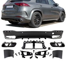 Heckdiffusor + Auspuffblenden schwarz passt für Mercedes GLE V167 mit AMG-Line Heckdiffusor + Auspuffblenden schwarz passt für Mercedes GLE V167 mit AMG-Line
