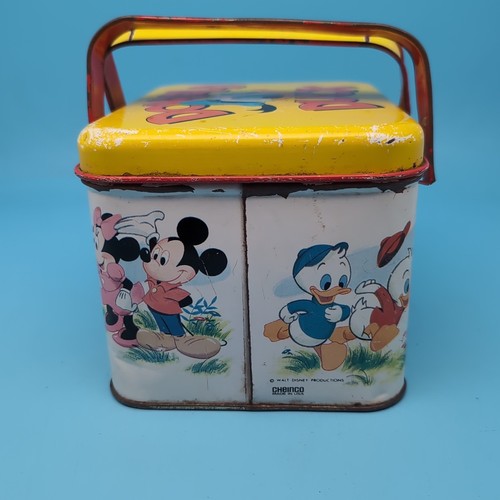 Vintage 1980er Disney CHEINCO Donald Duck DOSE kleine Brotdose Griffe Mickey SCHÖN - Bild 8 von 13