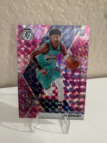 2019-20 Panini Mosaic Rookie Prizm Ja Morant #219 Pink Camo Prizm (RC) Grizzlies