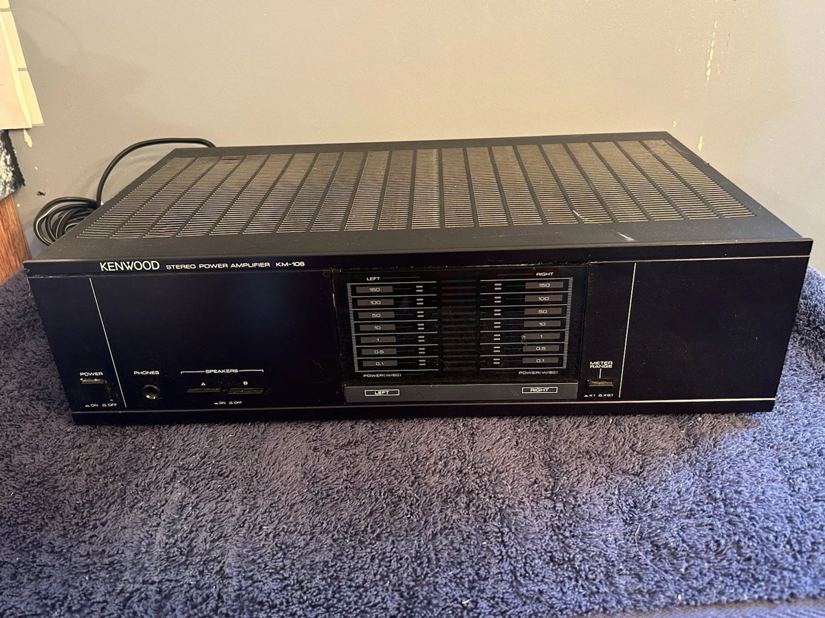 Vintage Kenwood KM-106 Stereo Power Amplifier - Tested Working | eBay