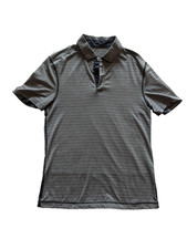 Lululemon Polo Style Shirt, Size Small, Gray Stripe