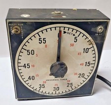 Vintage GraLab Universal Timer Model 165 Black with White Face Dimci-Gray Co