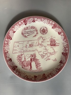 Vintage British Anchor England Massachusetts The Bay State Collectible Plate 10''