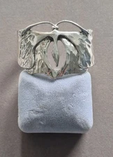 Clifton Nicholson sterling silver Modernist Artisan Butterfly cuff bracelet #67