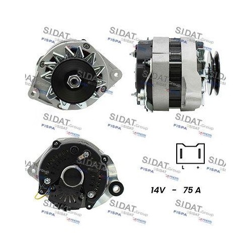 Alternateur Sidat A12VA1004A2 pour Renault - Pièce de rechange électricité auto 12V