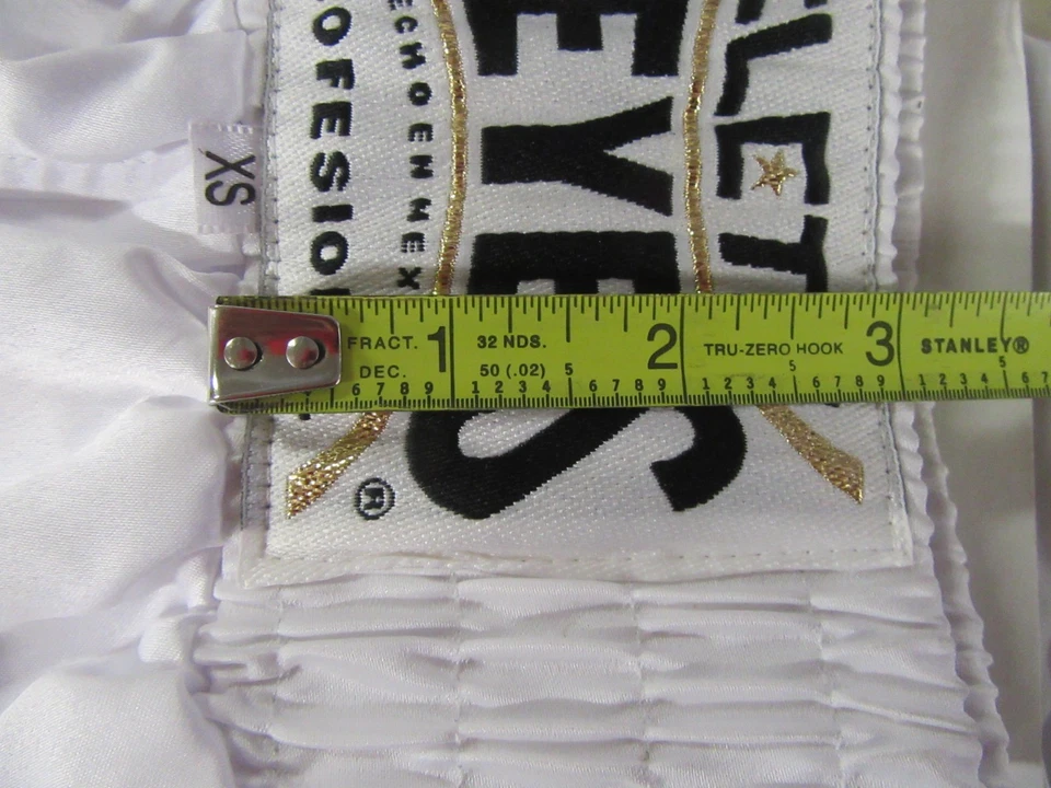 Baúles de boxeo satinados Cleto REYES - blancos - XS (NOS - leer) Foto 3 de 4