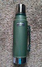 Vtg Stanley Aladdin Green Thermos A-944DH USA 1 Quart 14"