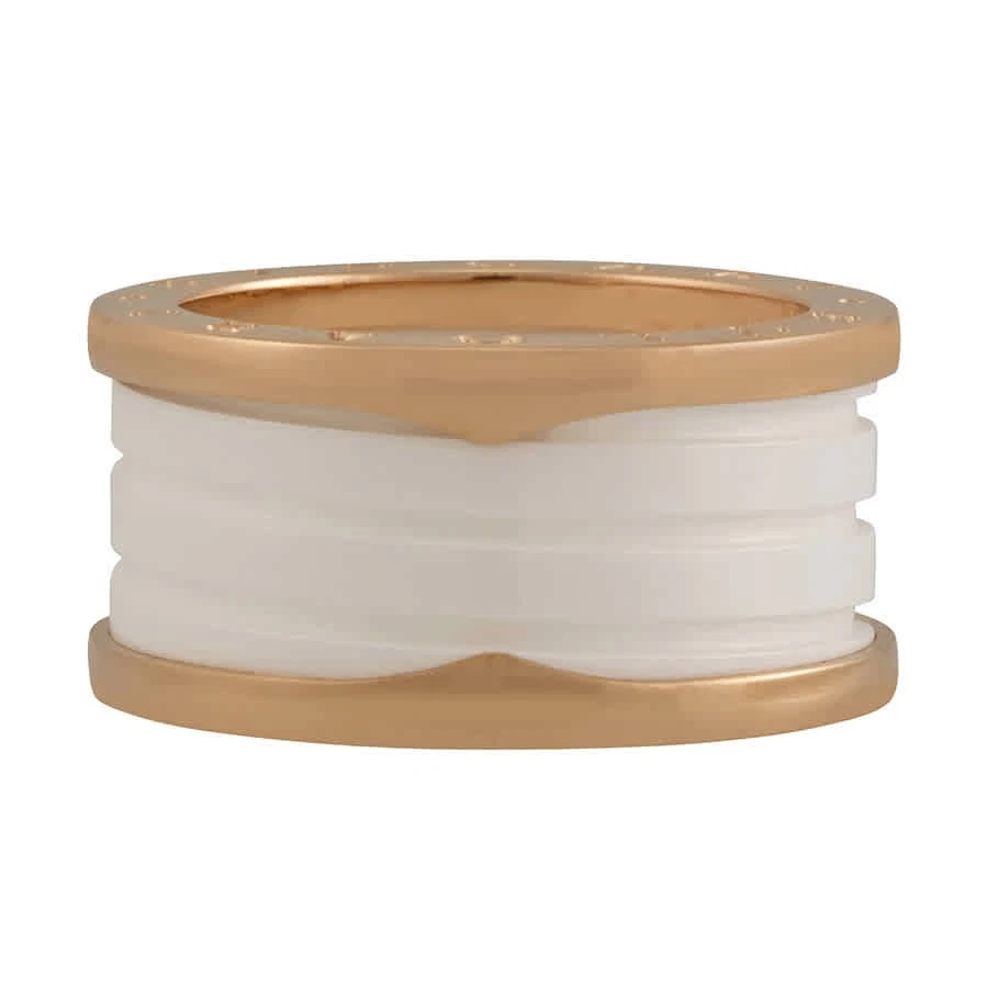 Anillo Bvlgari B.Zero1 4 bandas oro rosa 18 kt y cerámica blanca, marca talla 55 Foto 4 de 4