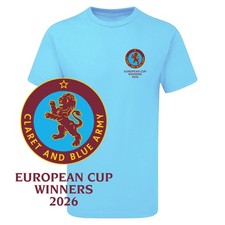 Aston V European Cup WINNERS 2026 Unofficial Merchandise Tshirt League Pocket CR