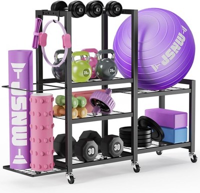 Home Gym Equipment Storage Rack 6 Tier Weight Organizer
