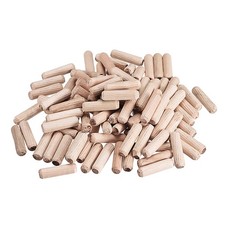 100pack 8x30mm Wooden Dowel Pin Wood Dried Fluted Beveled Hardwood