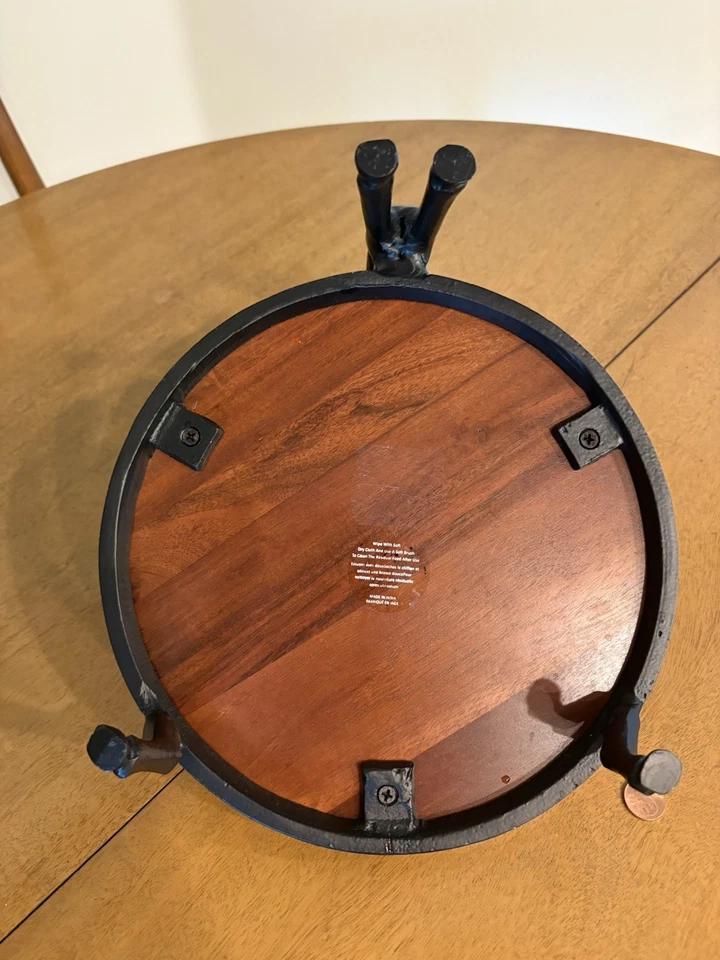 Tabla de charcutería de hierro y madera de renos bandeja para servir queso plato de aperitivo Foto 3 de 3