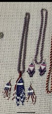 Native American Beaded Necklace With Earrings Set.