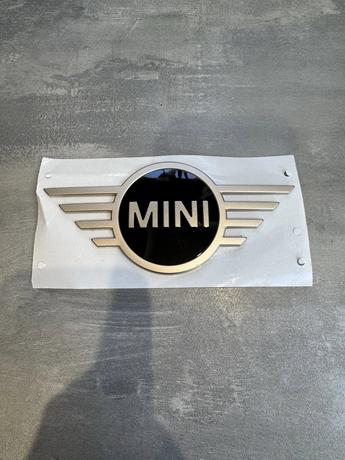 Original Mini Cooper F65 F66 F67 Silver & Black Emblem Badge 5114 5A323F1 New