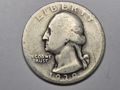 1938 S Washington 90% Silver Quarter F - Fine Circulated / Ungraded