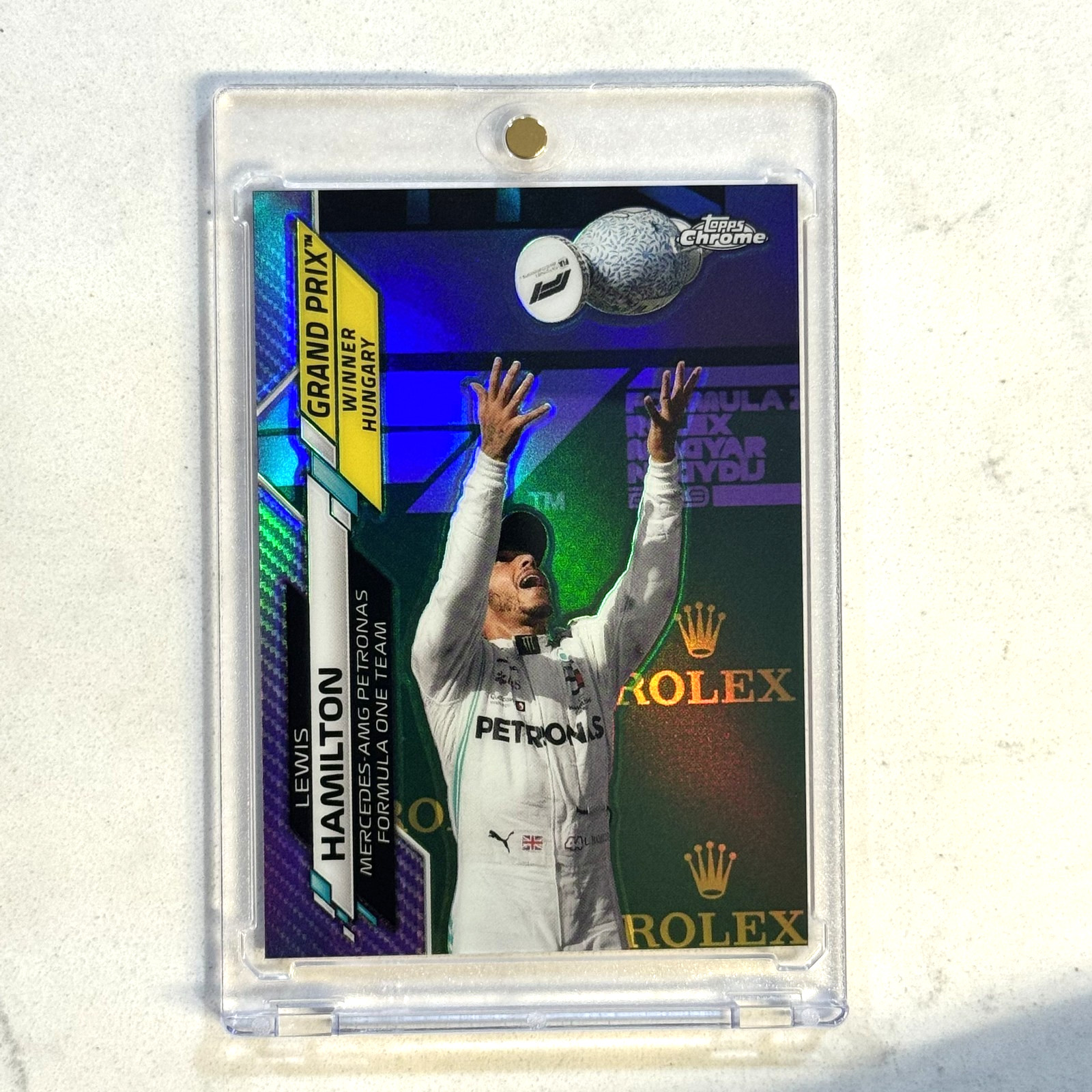 2020 Topps Chrome Formula 1 F1 #144 Lewis Hamilton Purple Refractor /399
