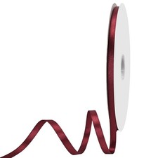 Maclemon Satin Ribbon 1/4 Inch 100 Yards Burgundy Double Face Craft