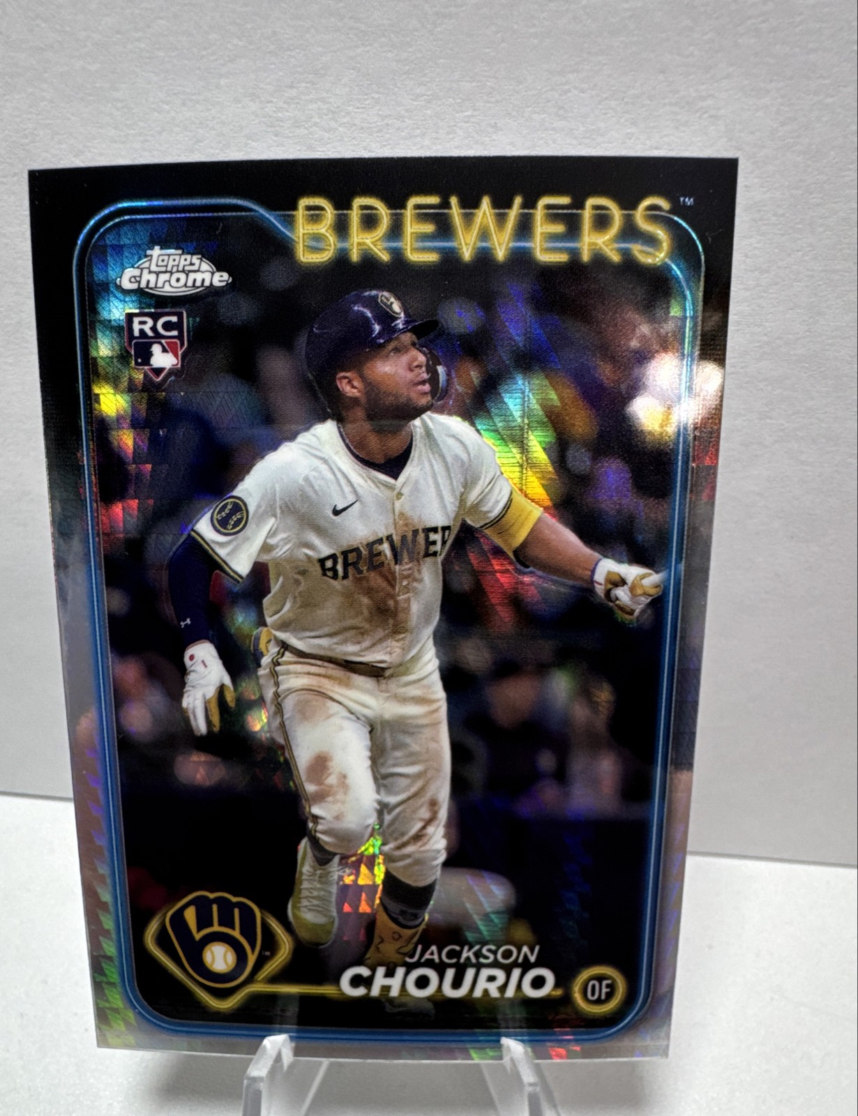 2024 Topps Chrome Update Series - Jackson Chourio #USC18 Prism Refractor (RC)