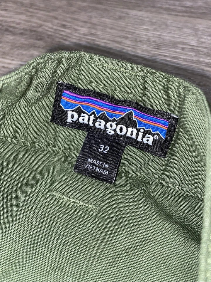 Pantalones Patagonia Venga Para Hombre 32x30 Verde Escalada Senderismo Pantalones Foto 2 de 4